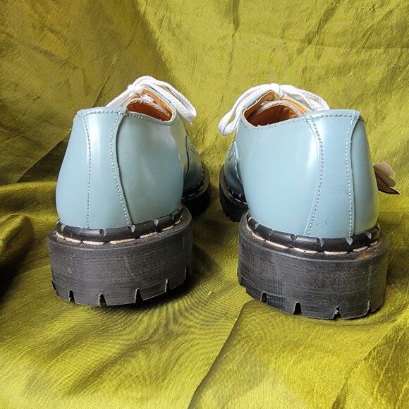 Vintage Gripfast Baby Blue Oxford Wingtip Unisex SZ 12 Women NWT Made In England - Picture 5 of 12